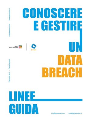 cover image of Conoscere e gestire un Data Breach--Linee Guida